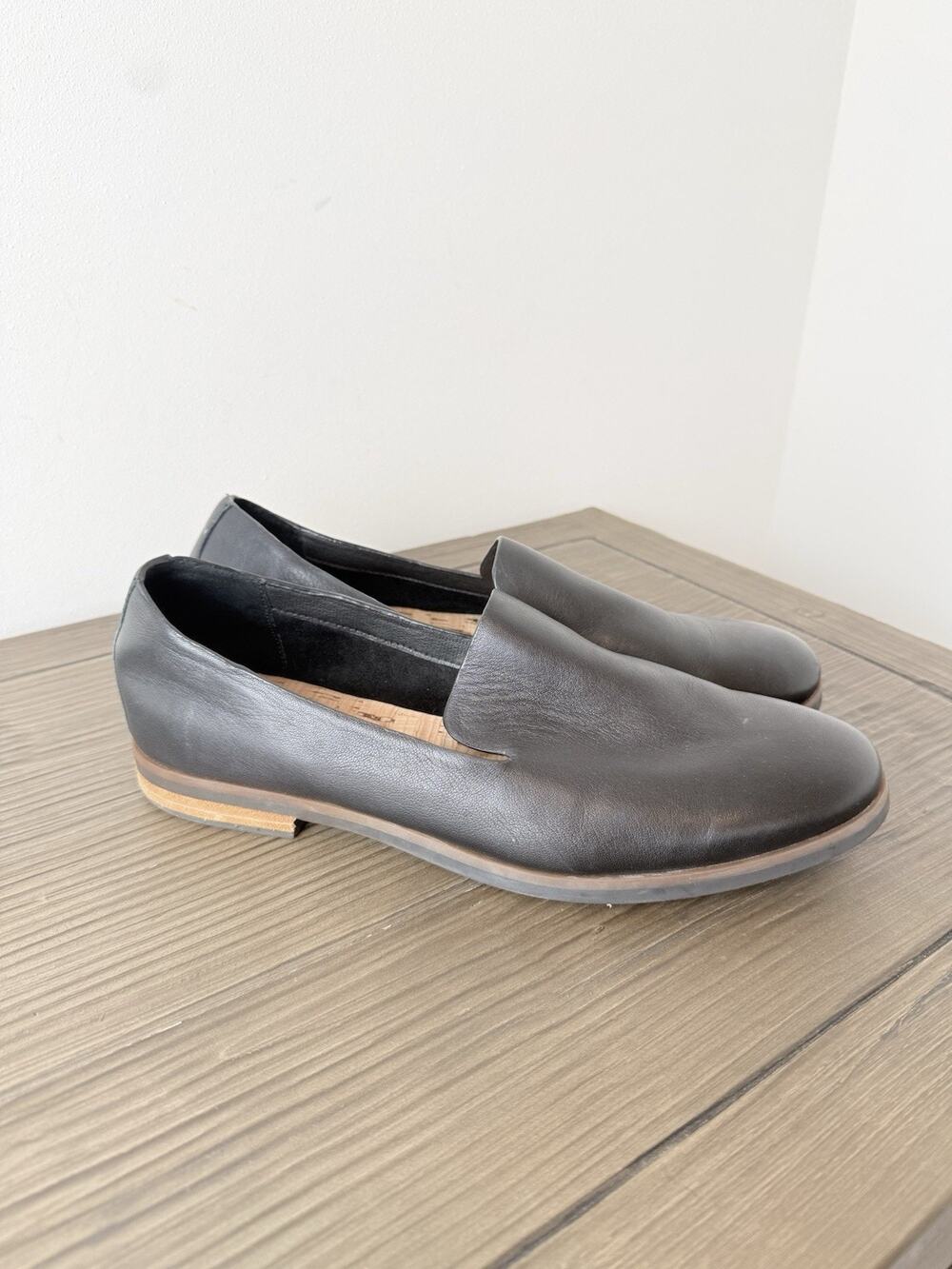Korks By Kork-Ease Laine Loafers Flats Black Leather Size 11